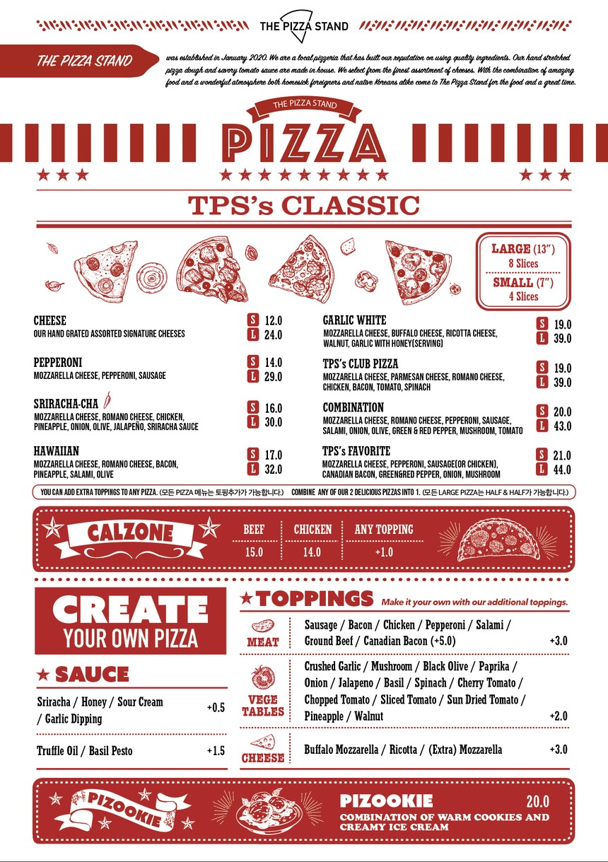The Pizza Stand menu 1