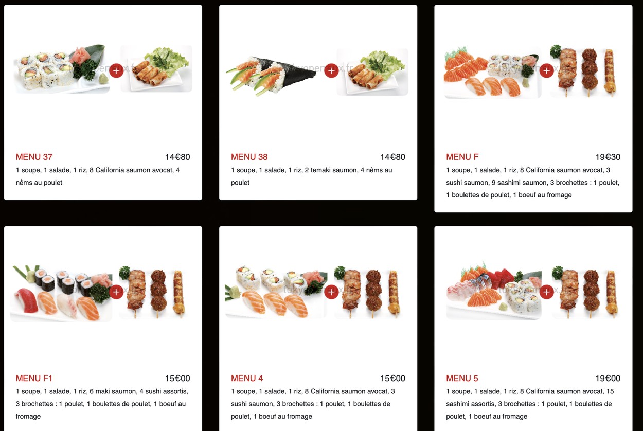 Tokyo Sushi (LE PERREUX) menu 4