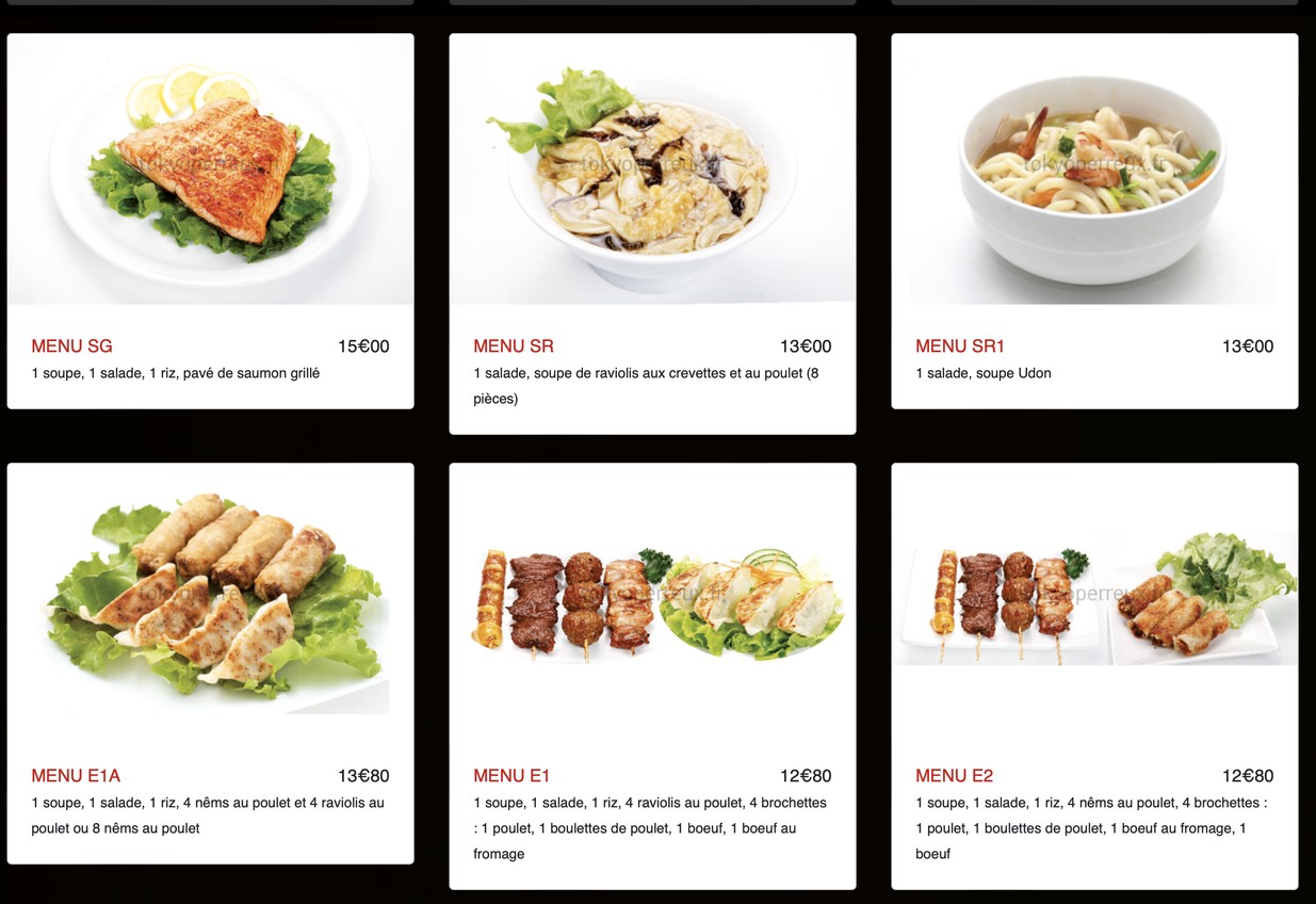 Tokyo Sushi (LE PERREUX) menu 7