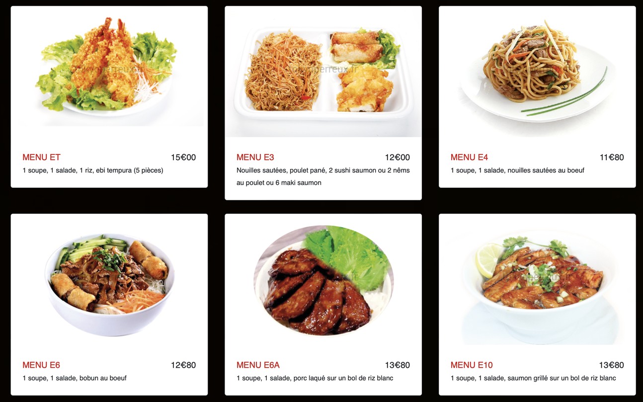 Tokyo Sushi (LE PERREUX) menu 8