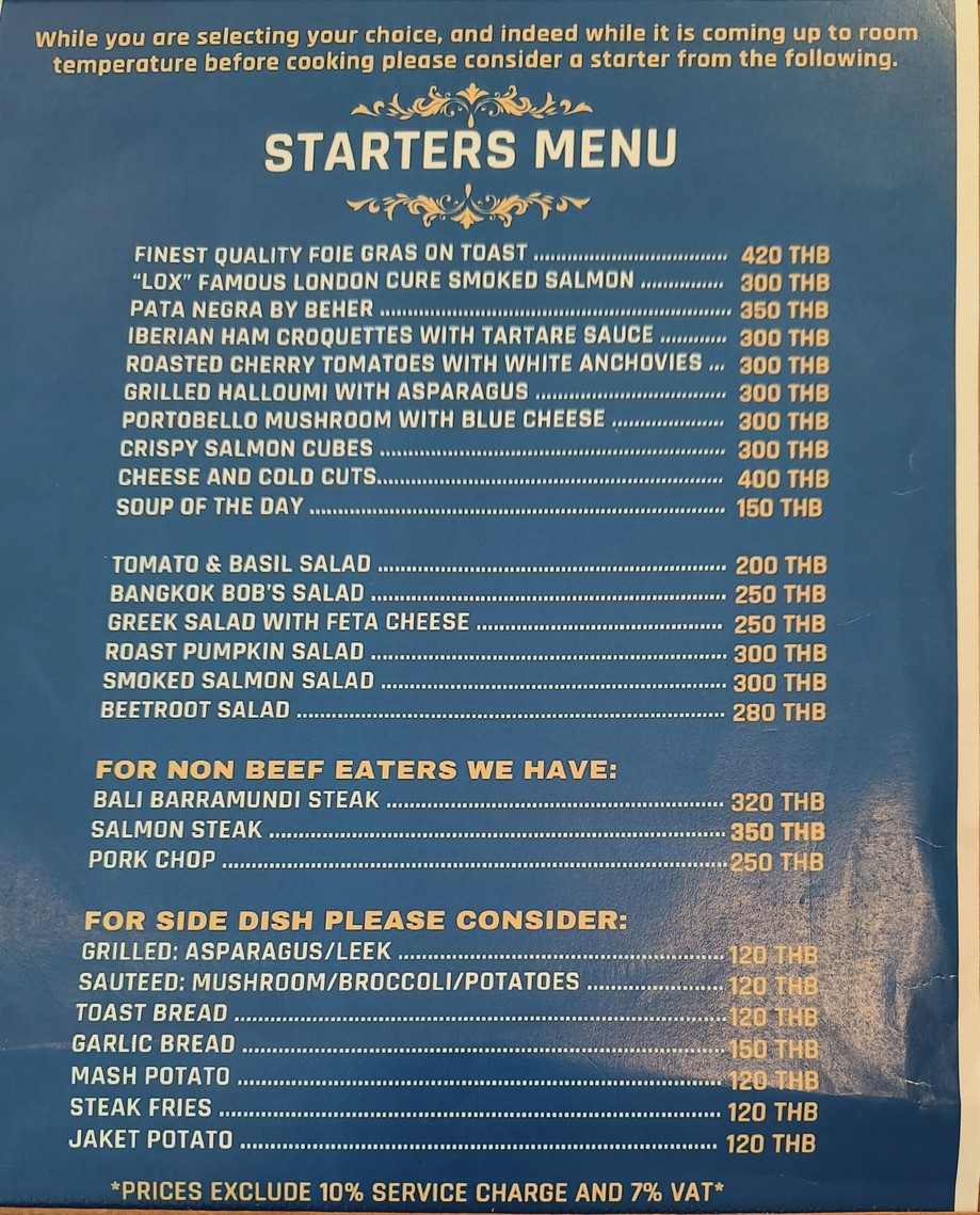 曼谷鲍勃 menu 2