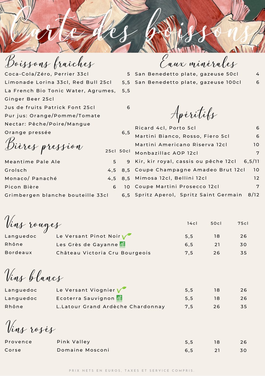 Le Paris Paris menu 6