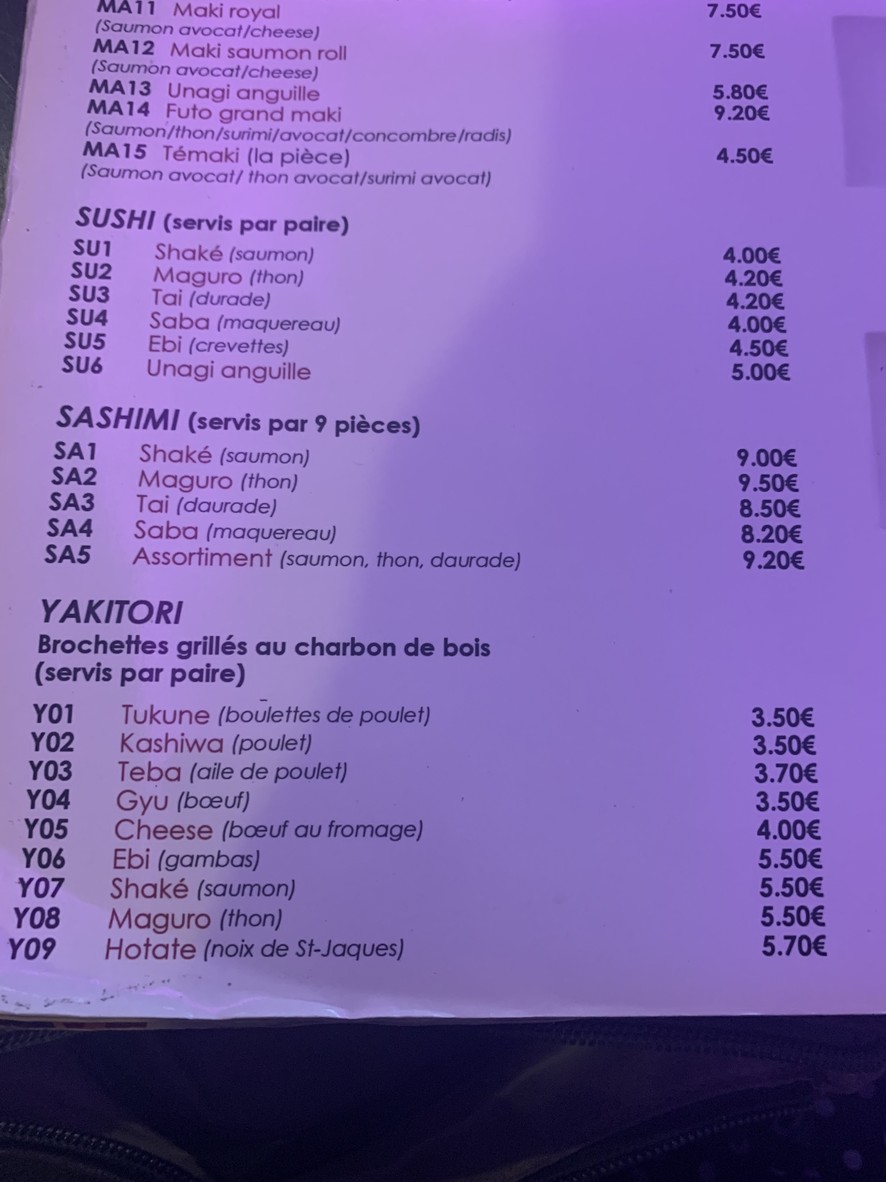 Nara menu 3