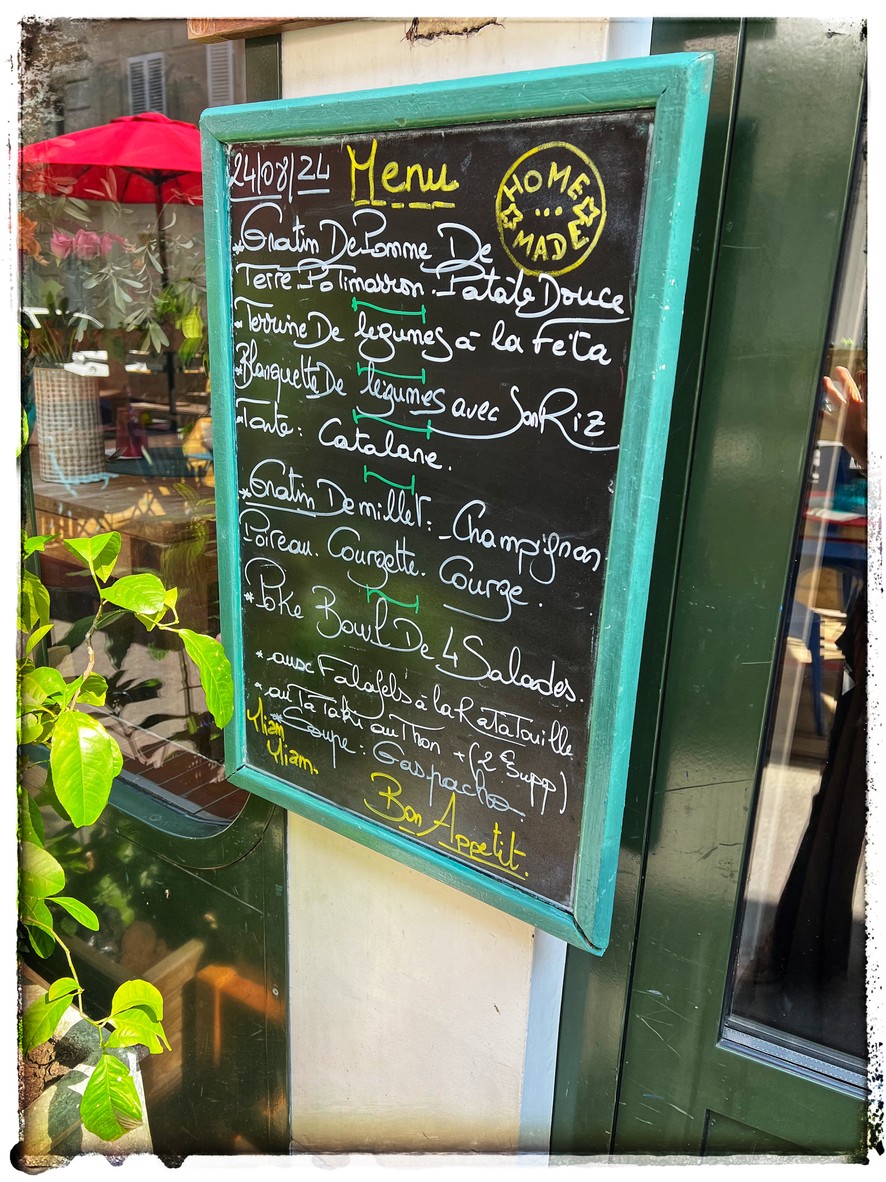 La Table Verte menu 1