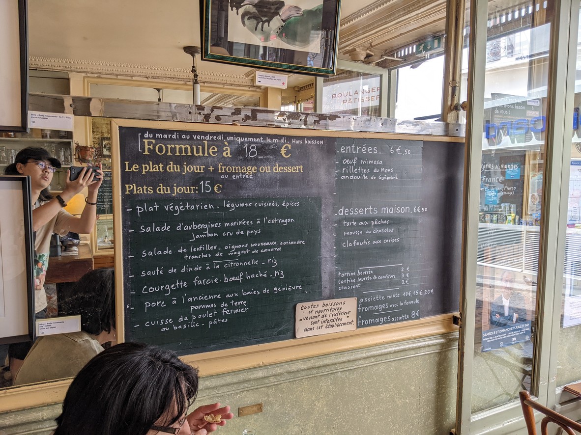 Le Verre à Pied menu 1
