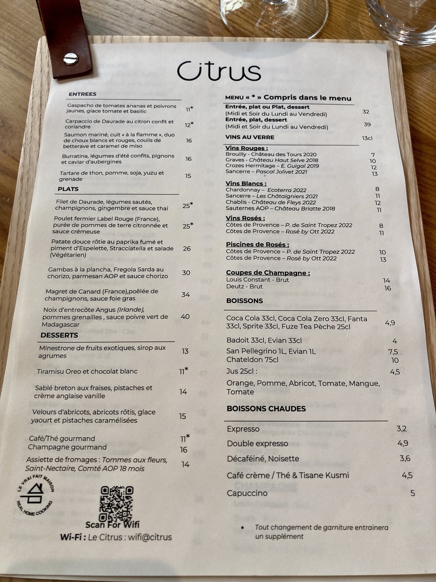 Cítricos menu 1