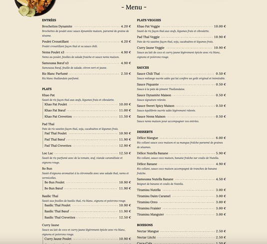 Click'n Thai by Manab Streetfood - Restaurant Thailandais 93 - Villemomble / Rosny-sous-Bois