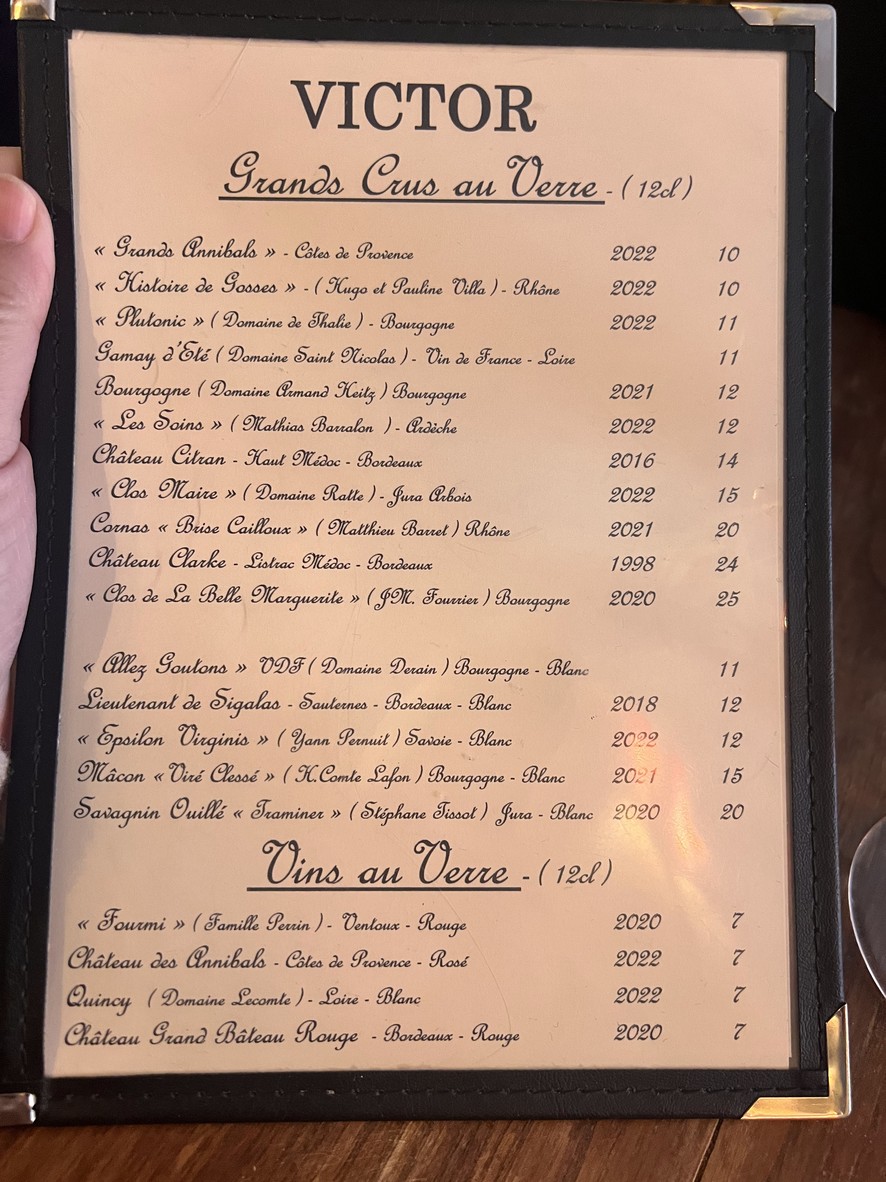 Victor menu 4