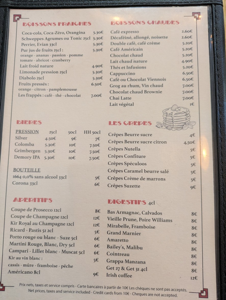 Odette et Aimé menu 3