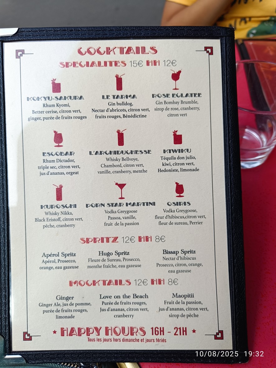 Odette et Aimé menu 4