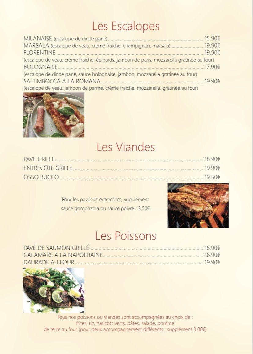 La Favorita menu 4