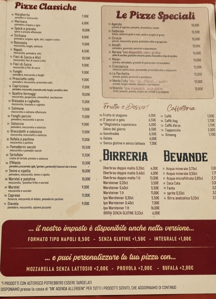 O' Masto Roma menu 3