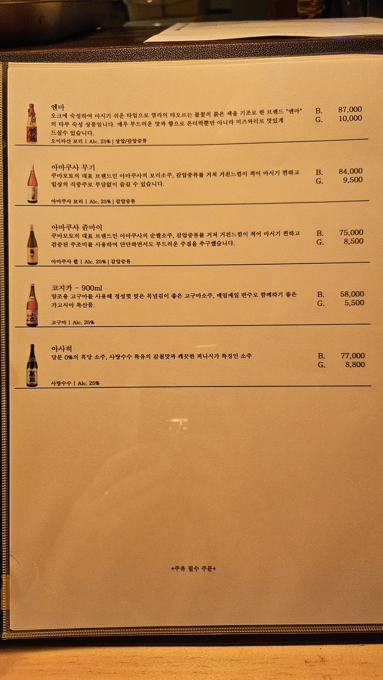 Deohaendeu menu 8