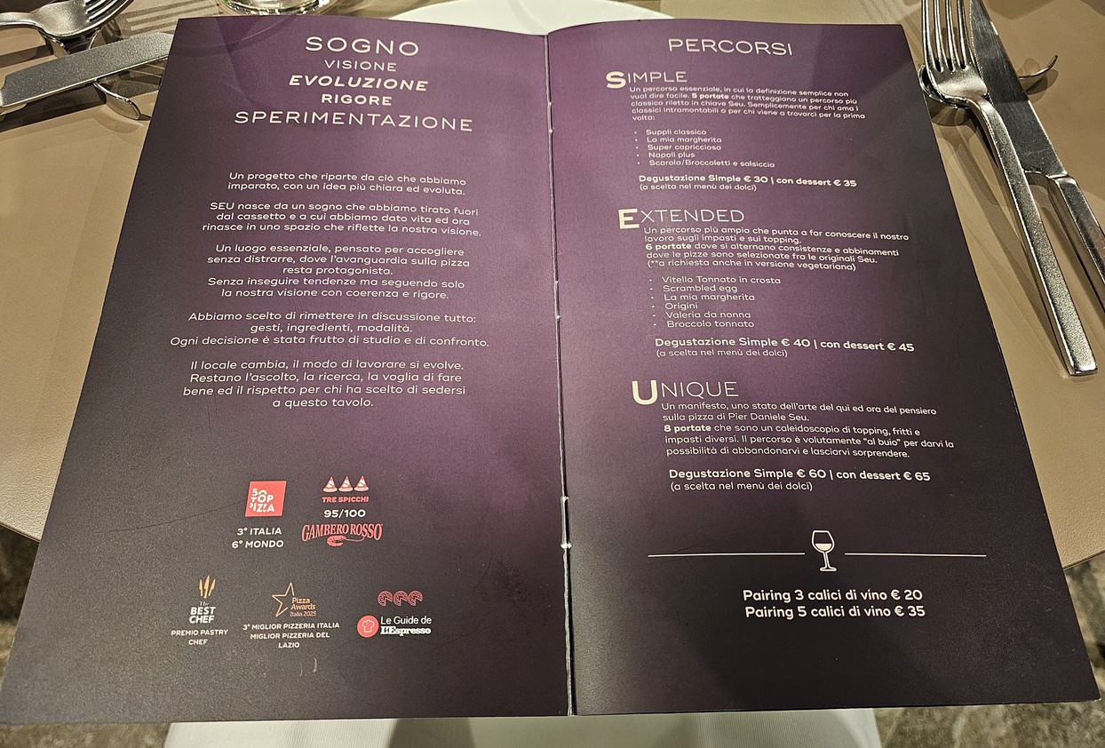 SEU Pizza menu 1