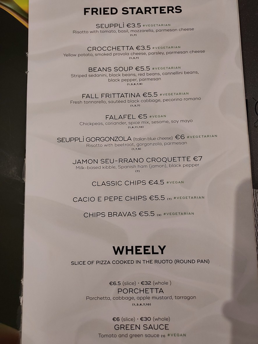SEU Pizza menu 2