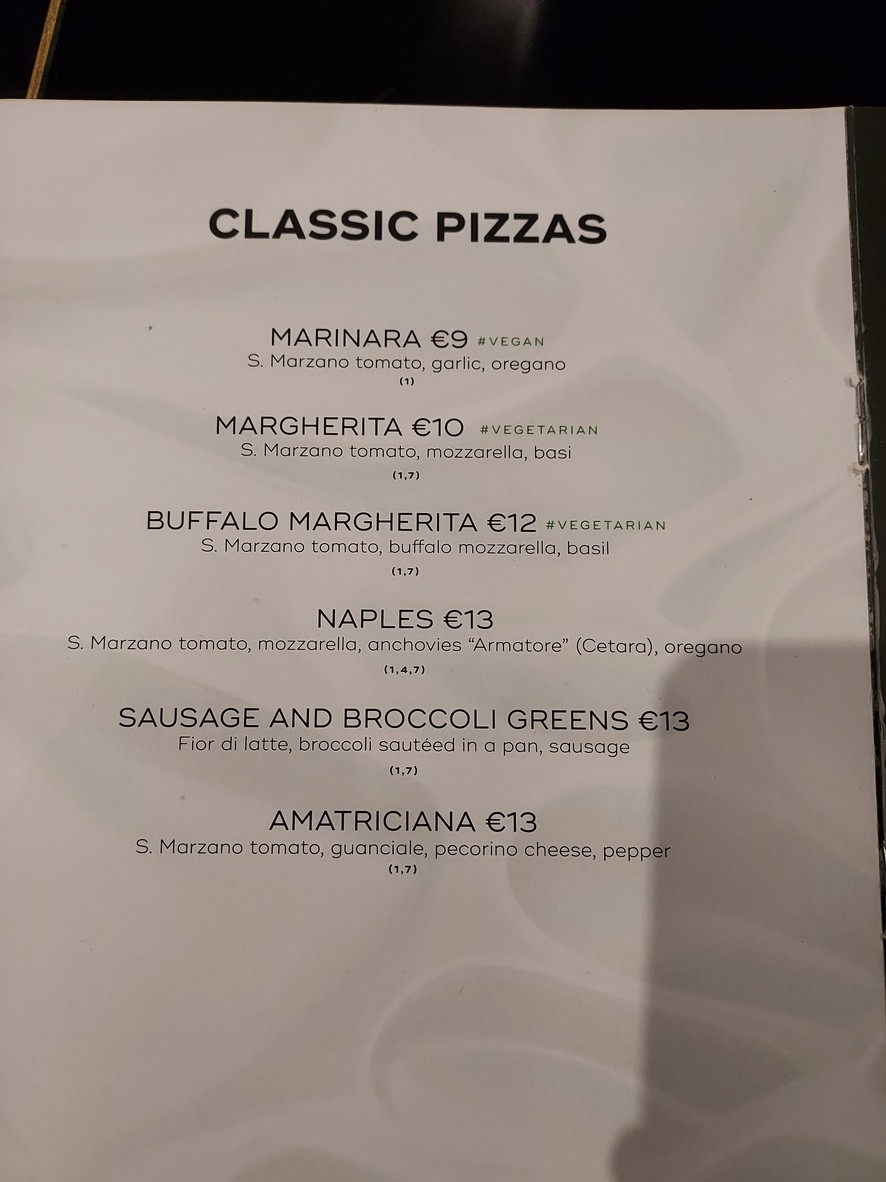 SEU Pizza menu 4