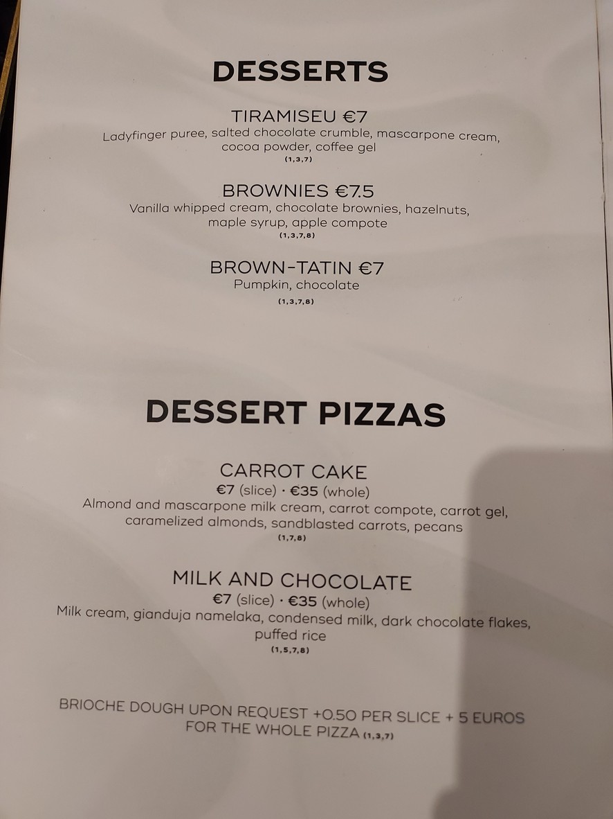 SEU Pizza menu 5