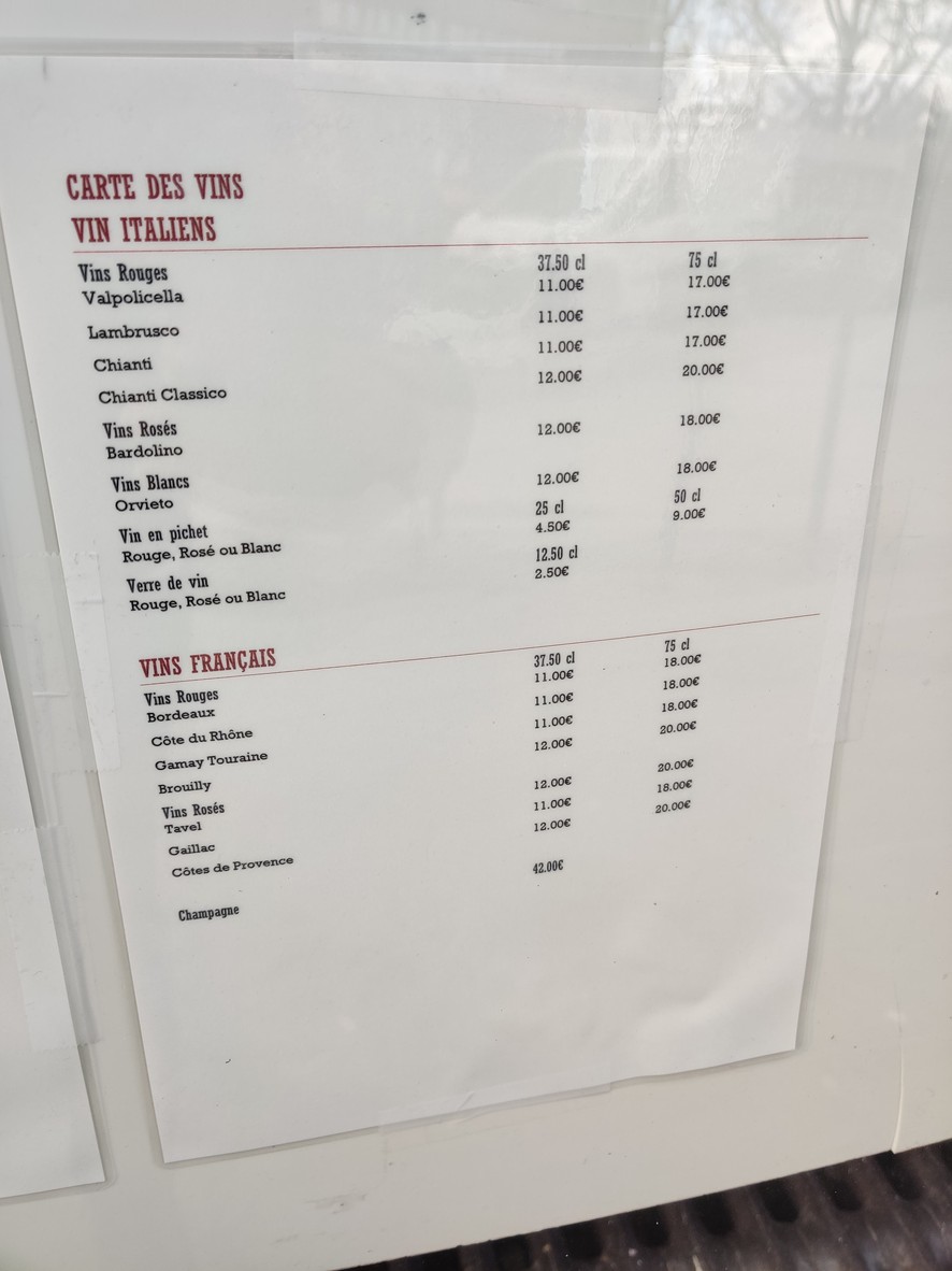 Le Roi Saint Georges menu 4