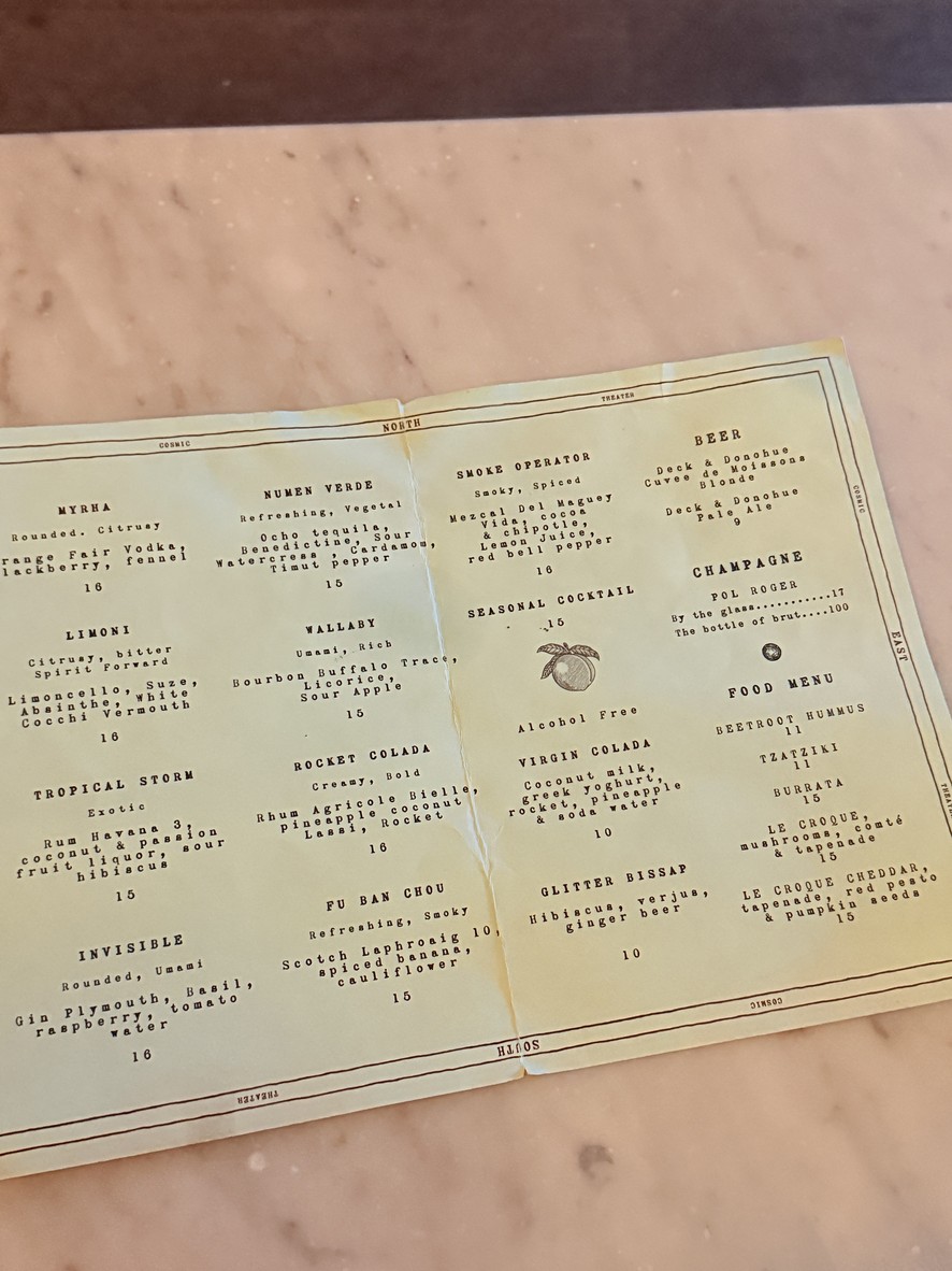 Prescription Cocktail Club menu 2