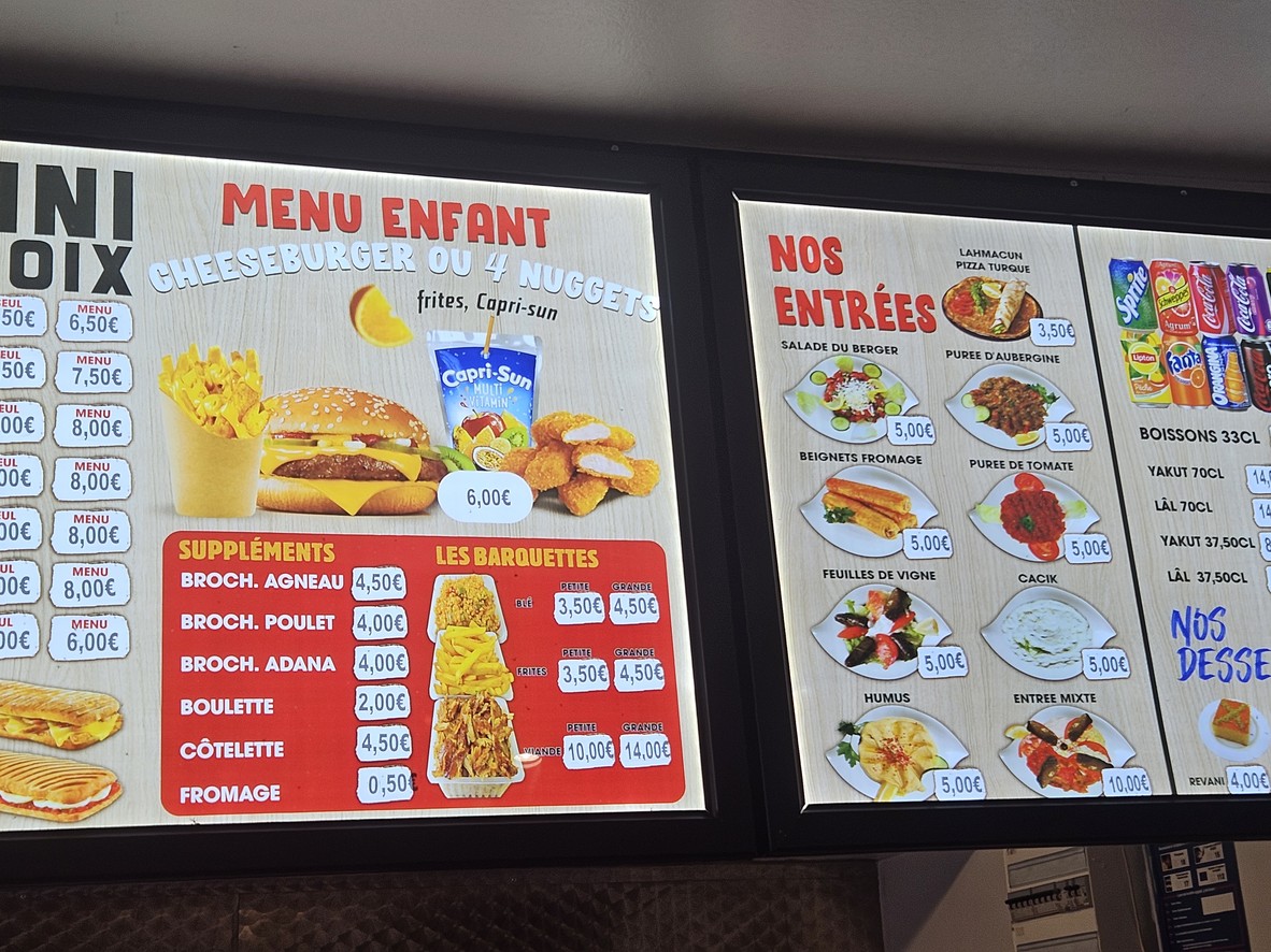 Le Pacha menu 1