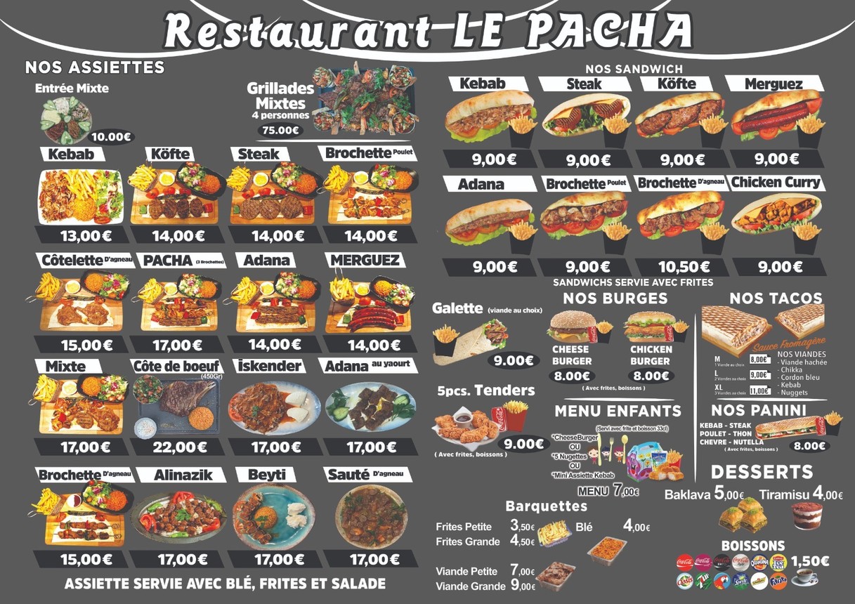 Le Pacha menu 2