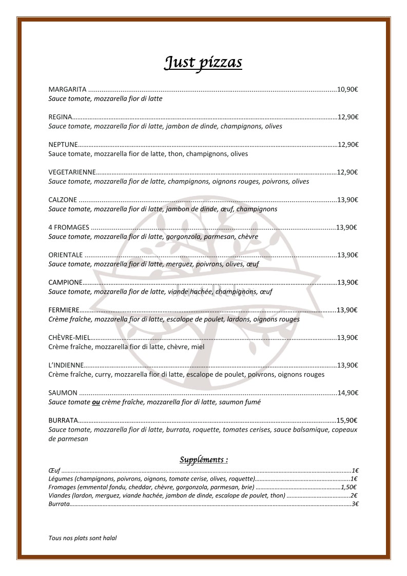 Just Relax - Restaurant & Lounge menu 3