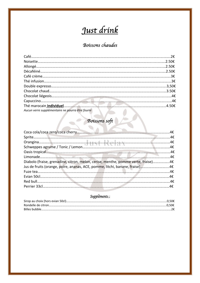 Just Relax - Restaurant & Lounge menu 6