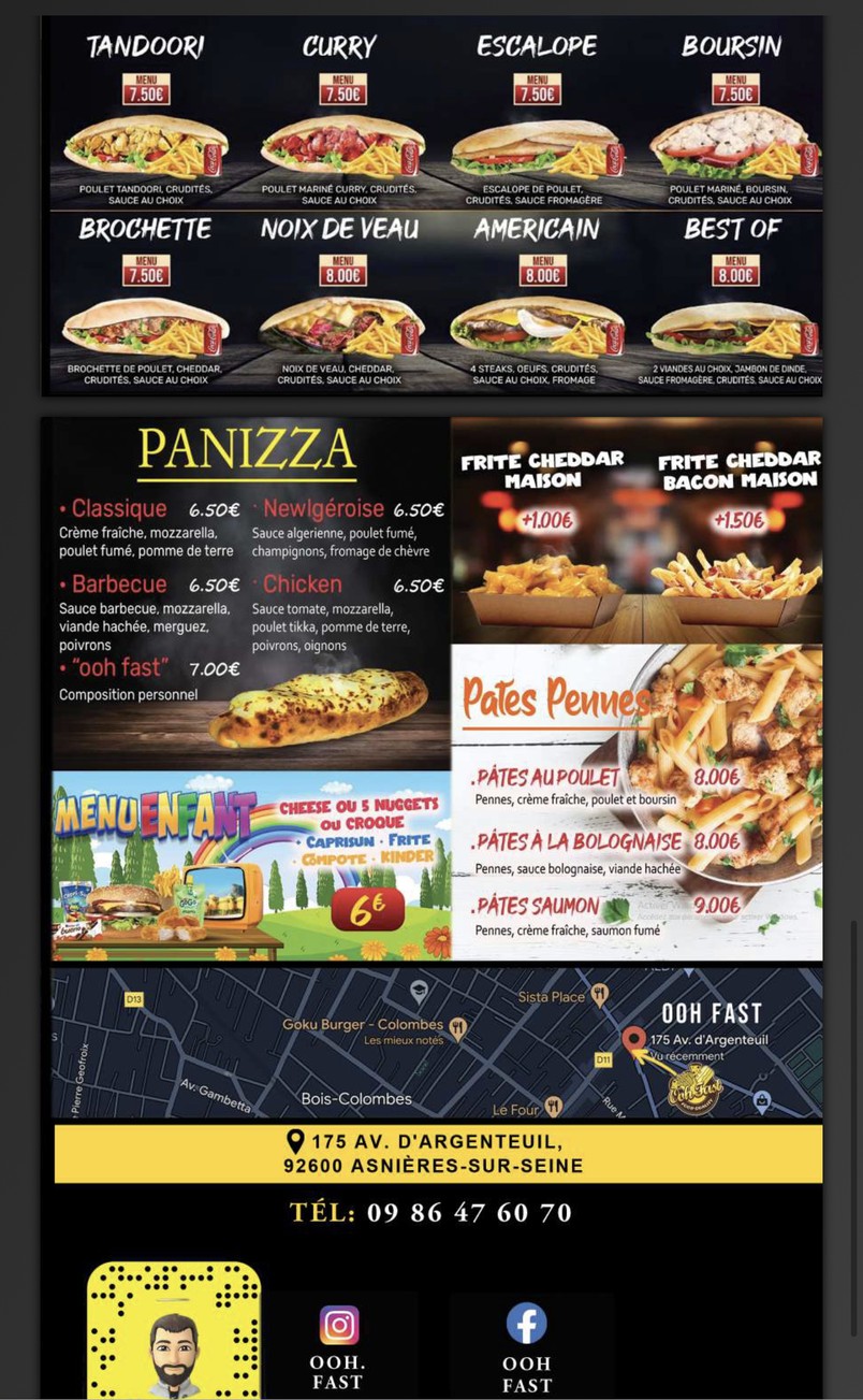 Ooh fast menu 3