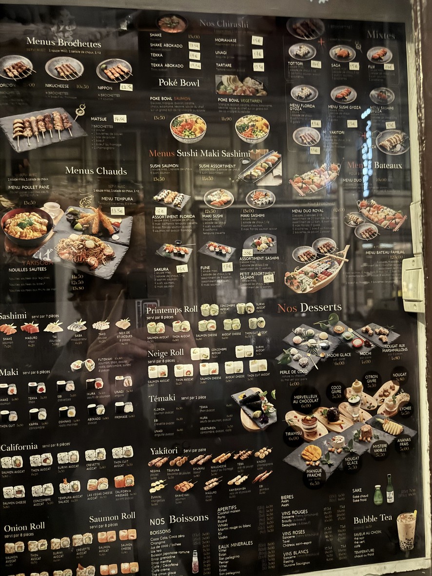 Sushi Kyomy menu 1