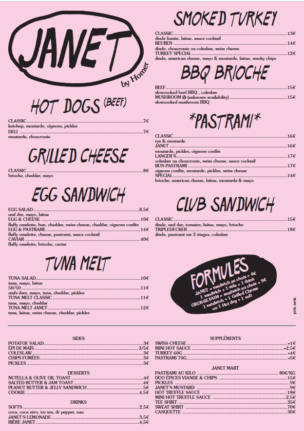 Janet by Homer - Victor Hugo menu 1