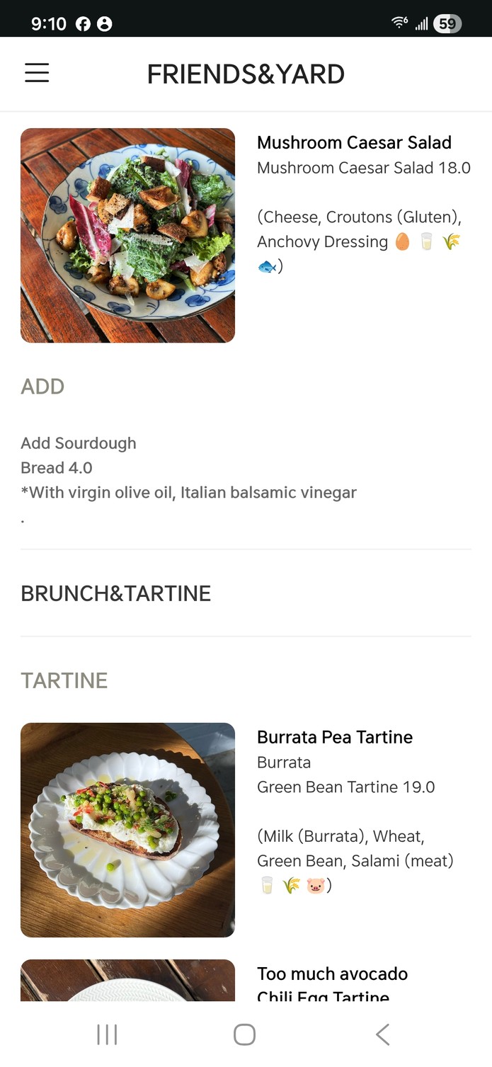 FRIENDS&YARD menu 2