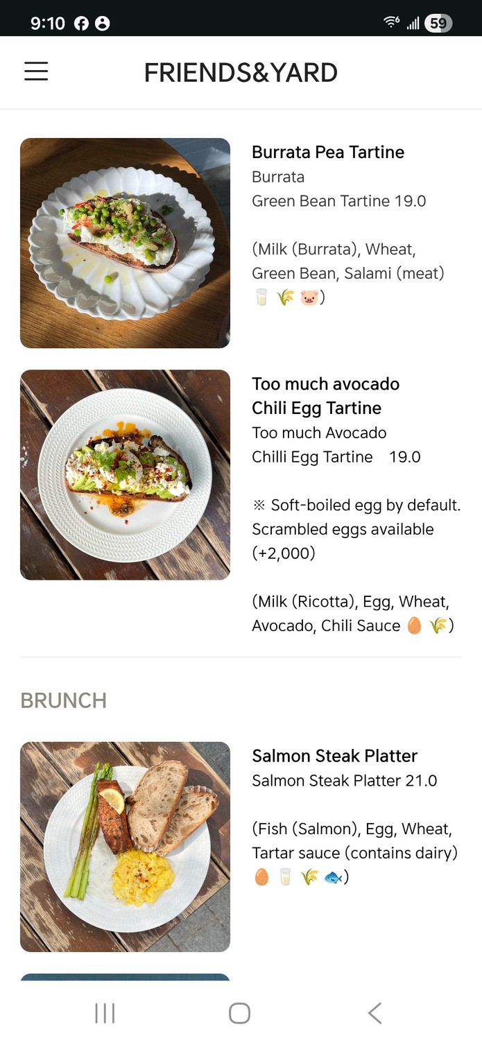 FRIENDS&YARD menu 3