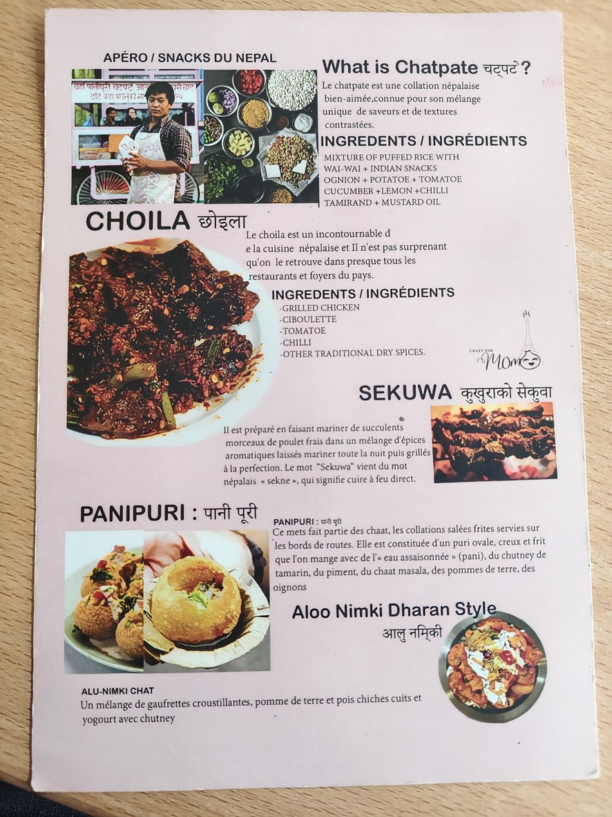 Crazy For MoMo Paris (Anvers) menu 2