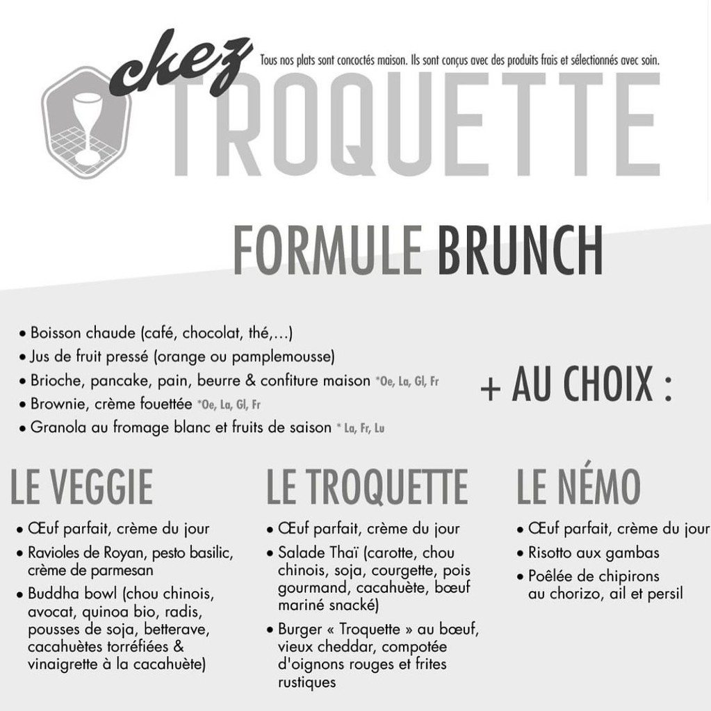 Chez Troquette menu 2