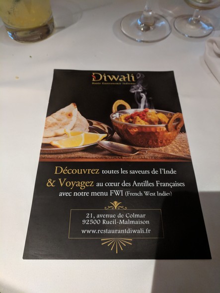 Le Diwali, Haute Gastronomie Indienne