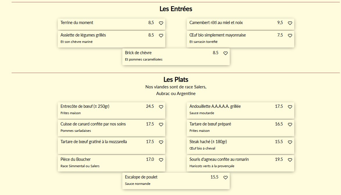Le Netter menu 1