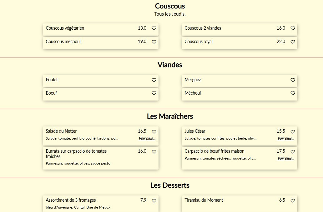 Le Netter menu 3