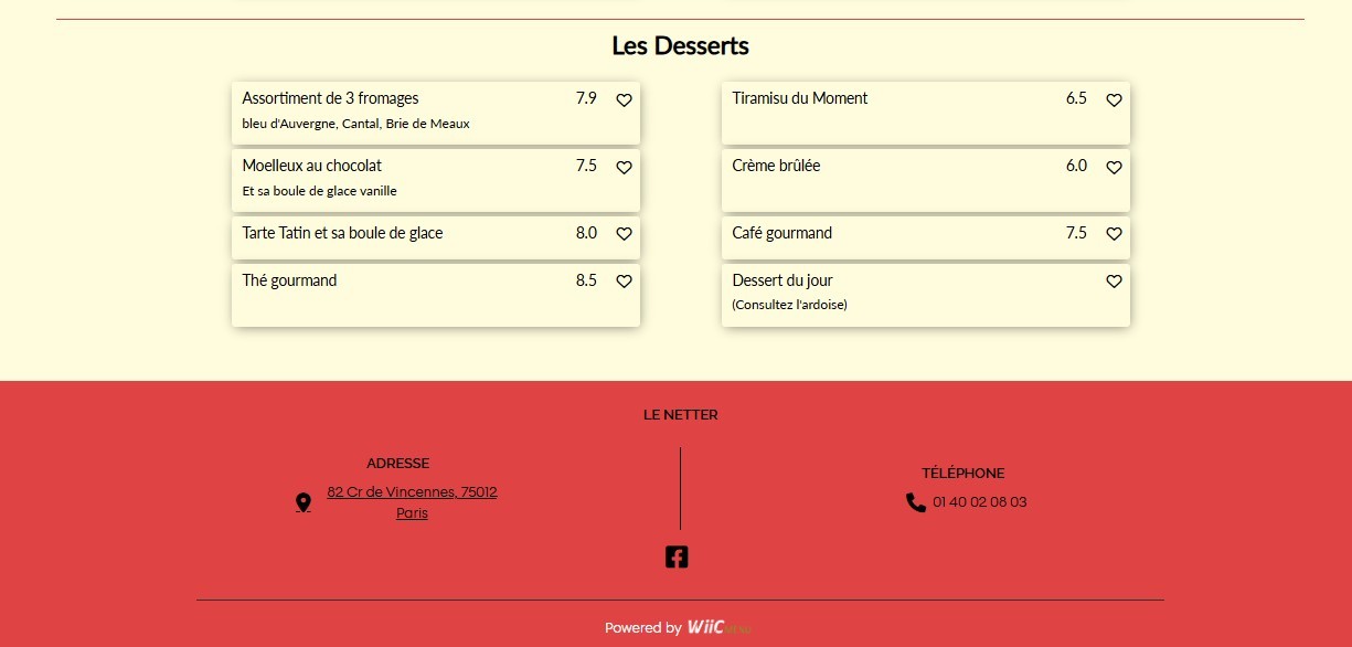 Le Netter menu 4