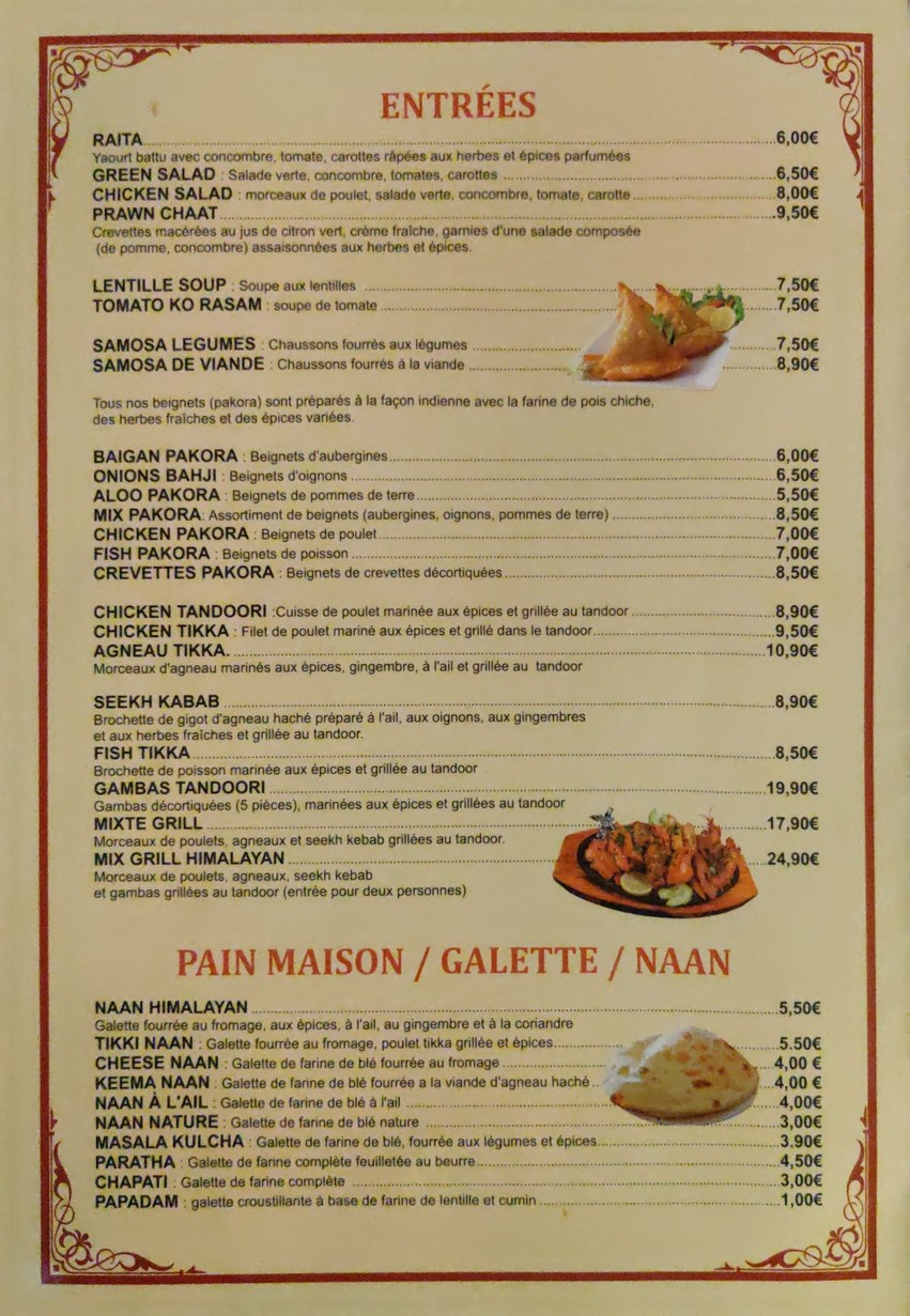 The Himalayan menu 3