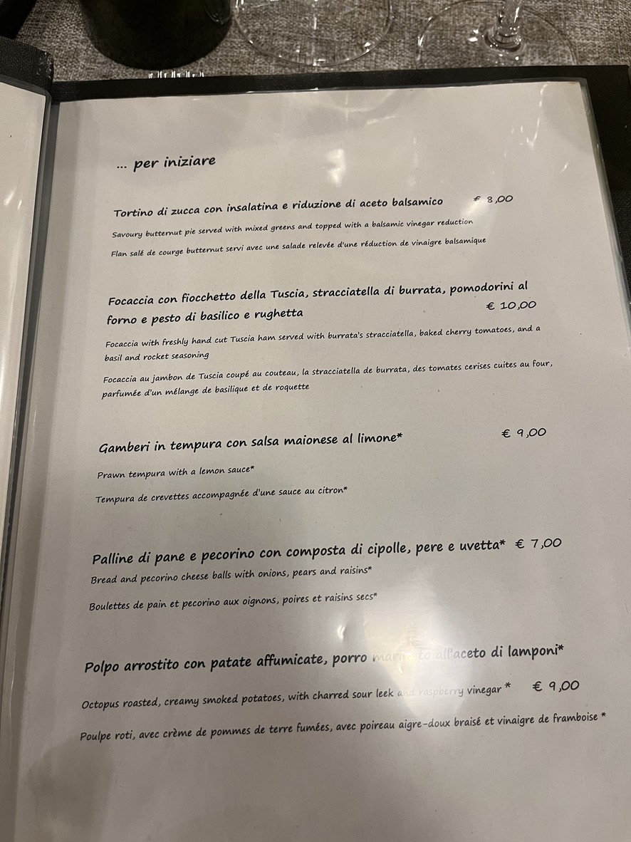 Dar Sor Olimpio al Drago menu 1