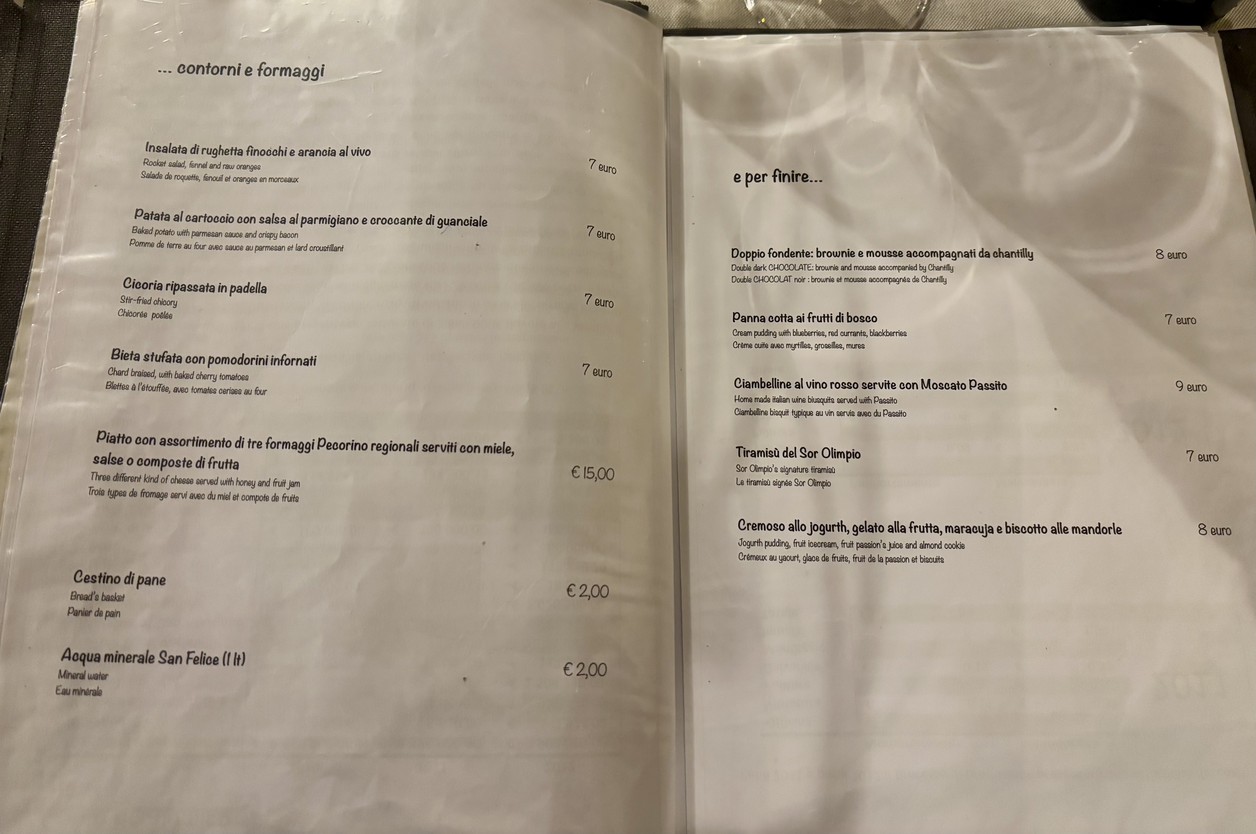 Dar Sor Olimpio al Drago menu 6