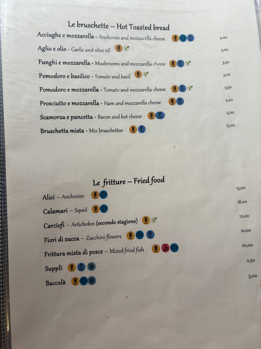 Hostaria de' Pastini menu 2
