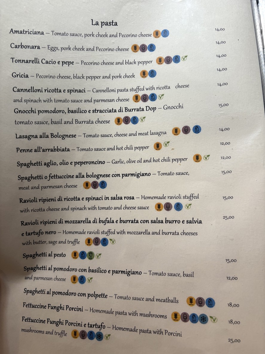 Hostaria de' Pastini menu 3