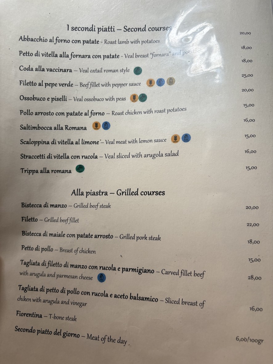 Hostaria de' Pastini menu 5