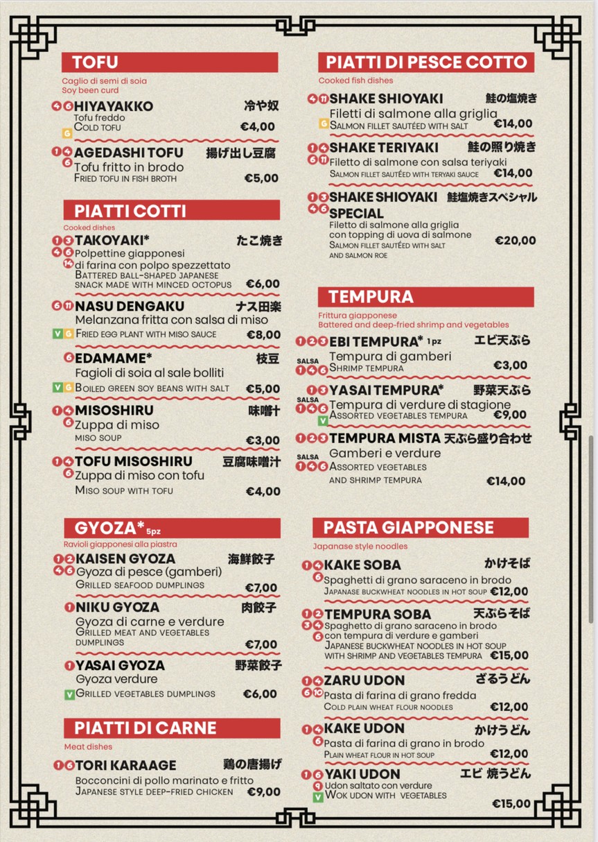 Sakana Sushi menu 5