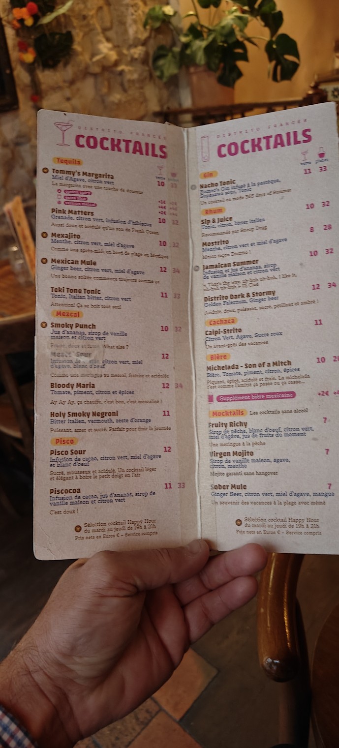 Distrito Francés Saint Martin menu 3