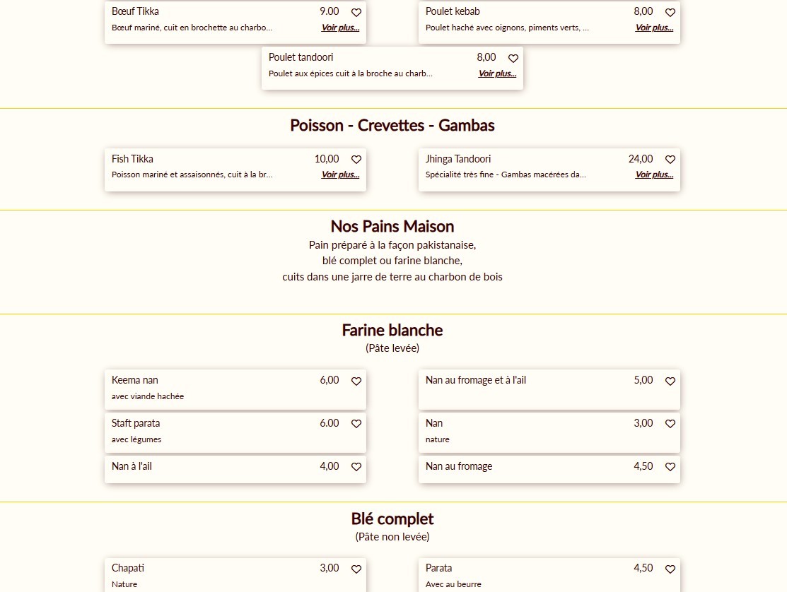 Moghol menu 2