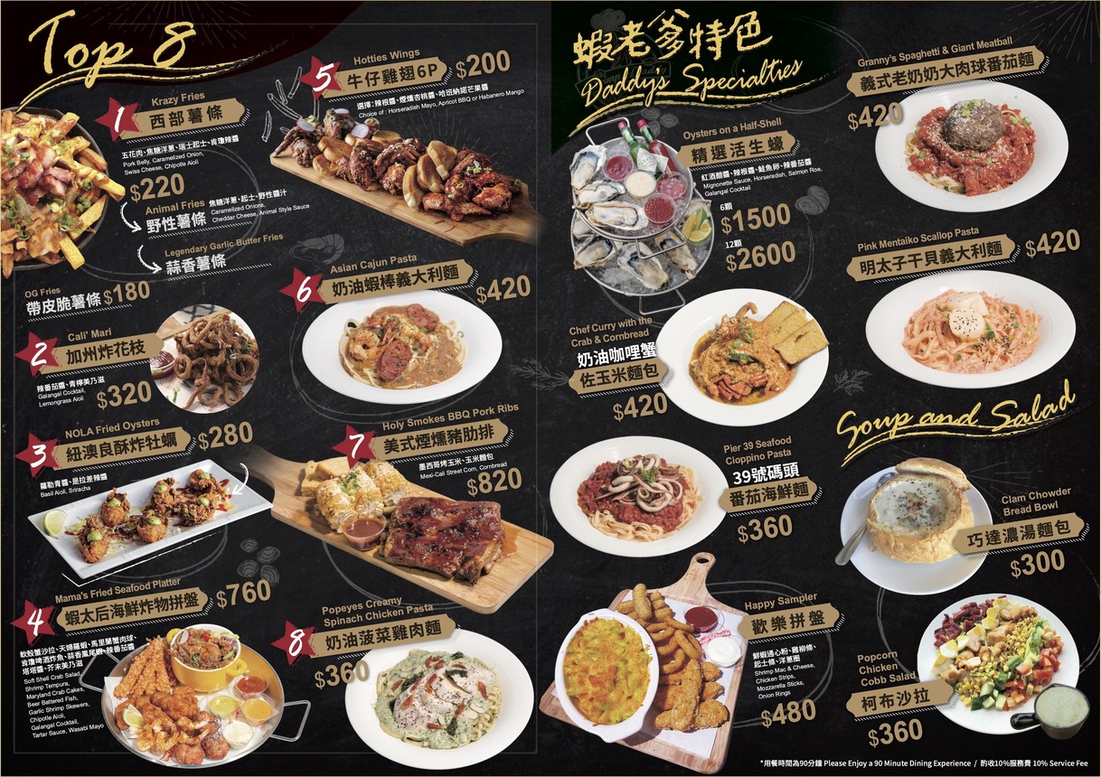 蝦老爹美式海鮮 menu 2