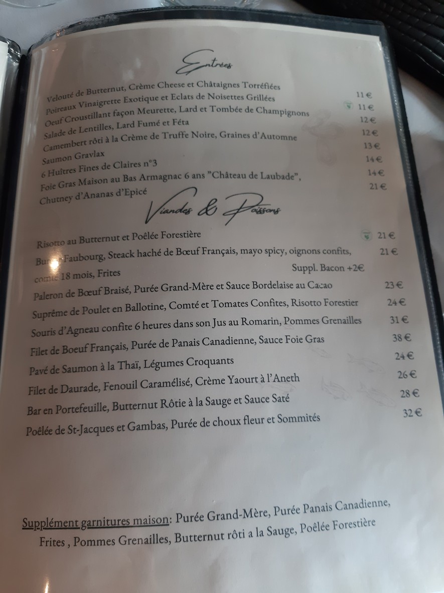 لو فاوبور دو مولان menu 2