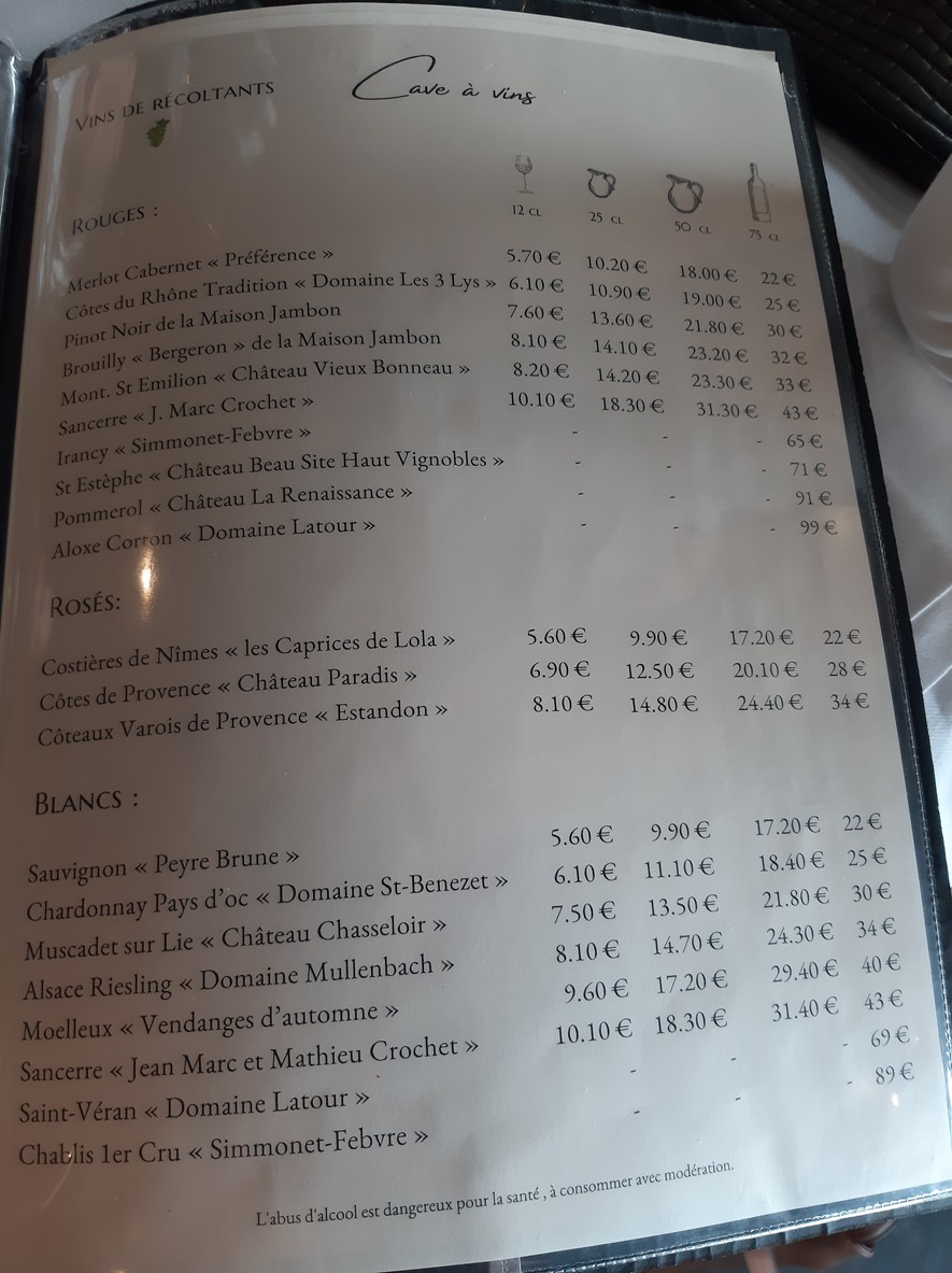 لو فاوبور دو مولان menu 4